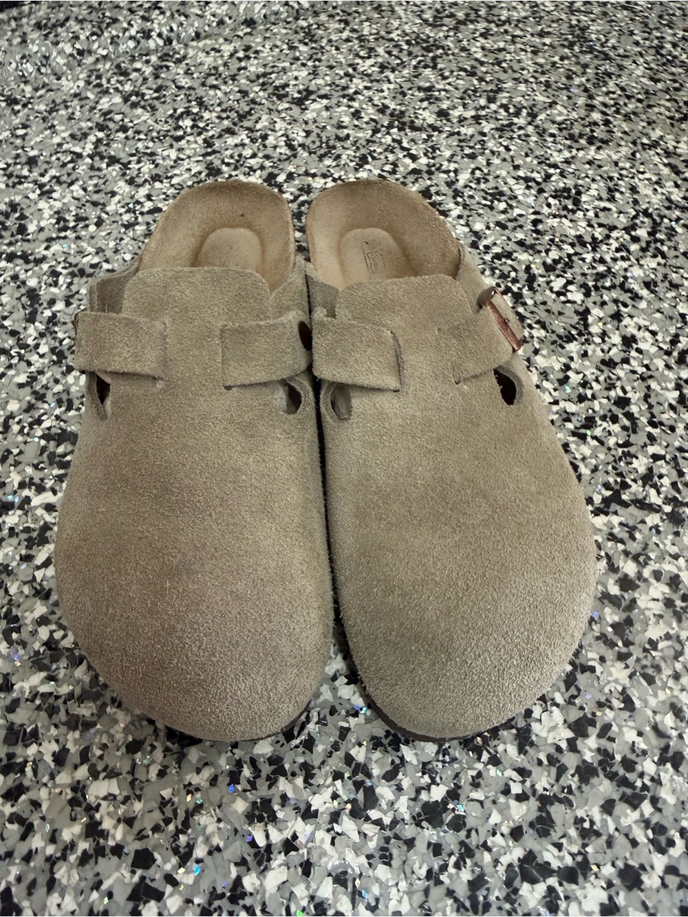 Birkenstock Boston Suede Clogs Toe Sandals Shoes